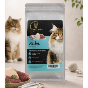 Anka och Sardin är ett kattfoder för steriliserade vuxna katter med anka och sardiner – komplett premiumkattmat med högt animaliskt proteininnehåll anpassat för viktkontroll och optimal hälsa